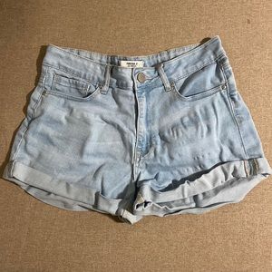 forever 21 light wash shorts